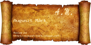 Auguszt Márk névjegykártya