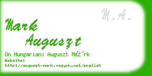 mark auguszt business card